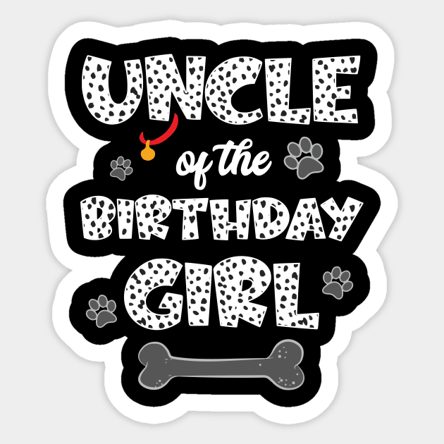 Uncle Of The Birthday Girl Dalmatian Family Sticker by ttao4164